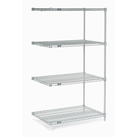 Nexel Wire Shelving Add-On, Poly-Z-Brite, 36W x 14D x 86H A14368Z